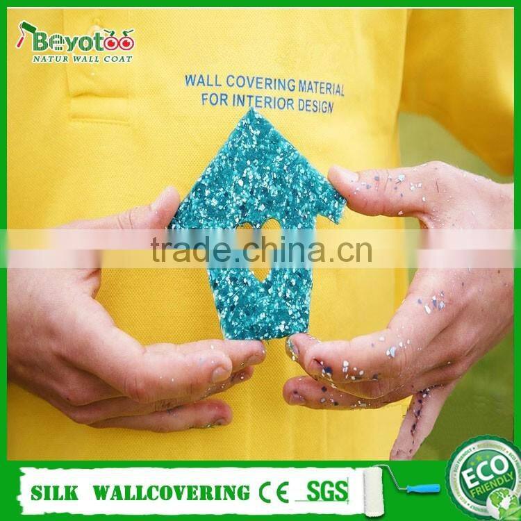 cotton wall coating paint fiber decor wall covering wallgrace DIY wall coat