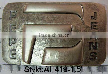 Fashion gold name plate belt buckle