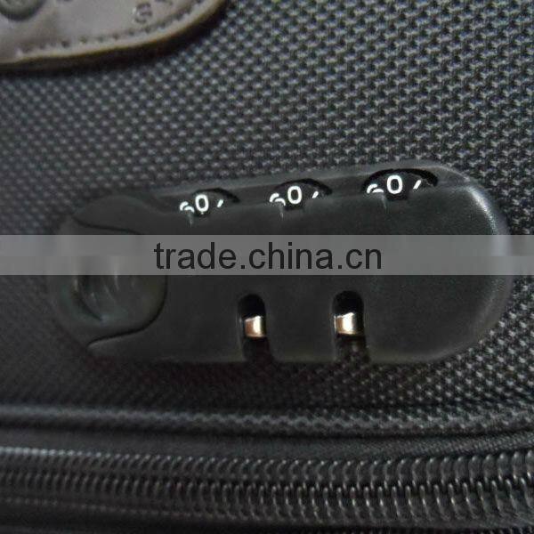 2013 3pcs eva business vintage fashion retro black eminent travel trolley luggage with four wheels