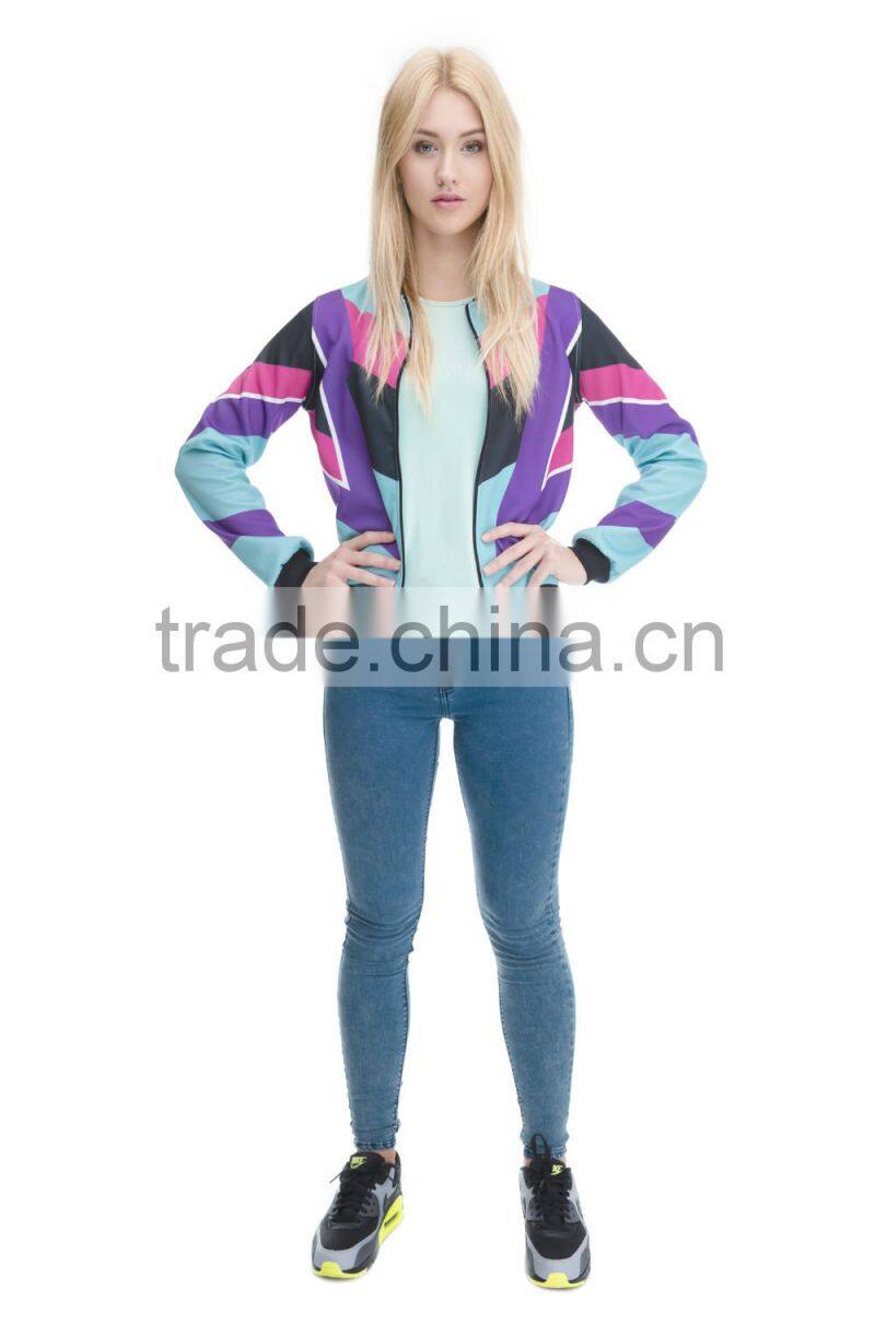 wholesale t shirt polyester custom printed sport jacket with high quality