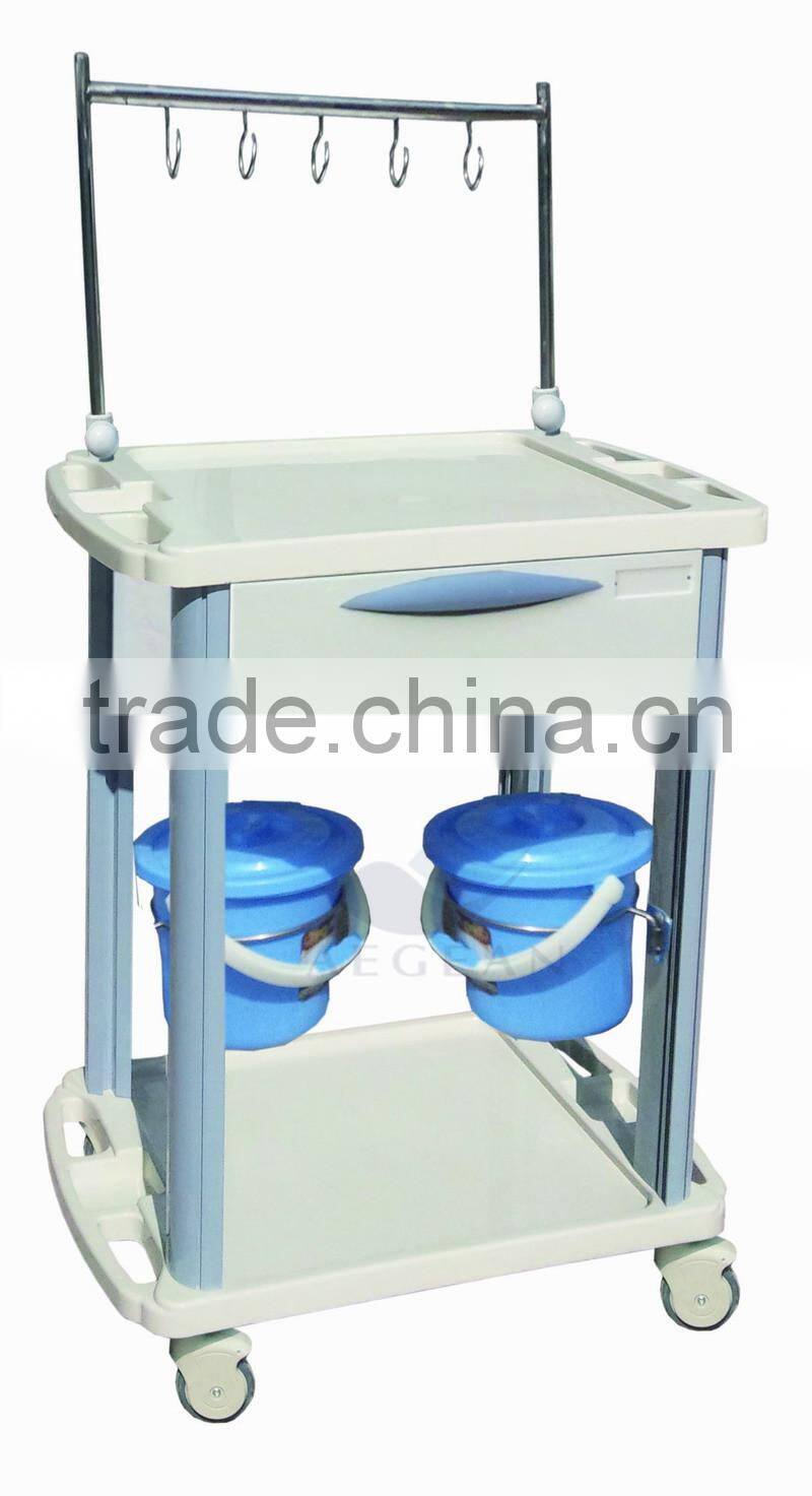 AG-IT001B3 CE ISO mobile patient plastic hospital treatment trolley