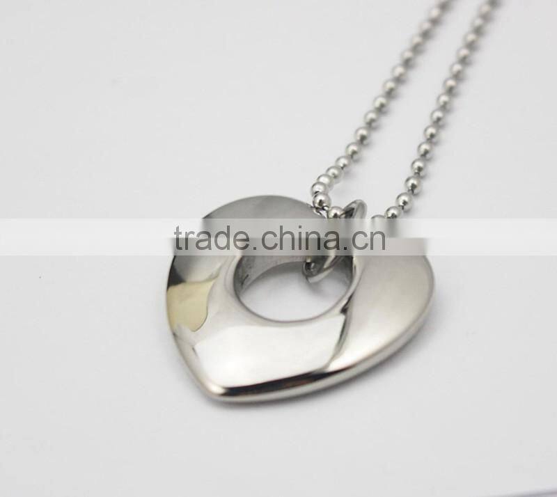 316L Stainless Steel Heart Shape Pendant Fashion Necklace