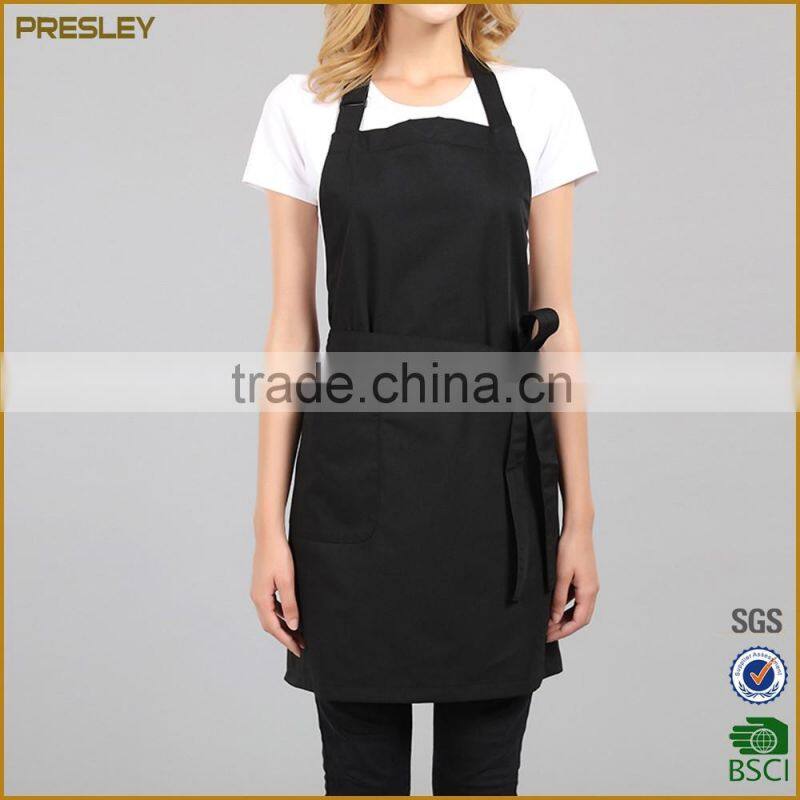 Promotional cooking cotton apron cutomized logo kitchen apron wholesale