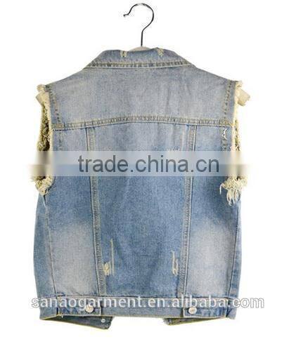 2015 summer Korean stytle women's washed denim shirt