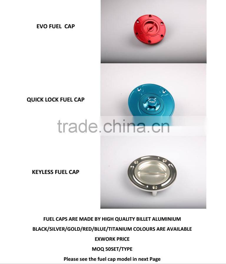 Soto Racing - Motorcycle New CNC Aluminum Fuel Gas CAPS Tank Cap tanks Cover With Rapid Locking For Kawasaki ZX-6R ZX-10R ZX-14R