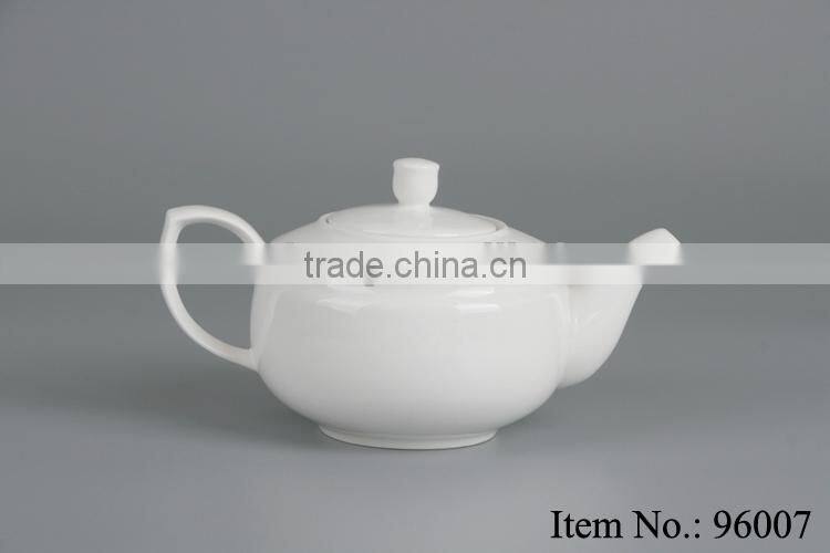 white heat resistant fine China ceramic teapot