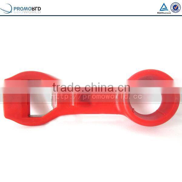 Promotional Red Plastic Soft Drikn And Beer Bottle Opener