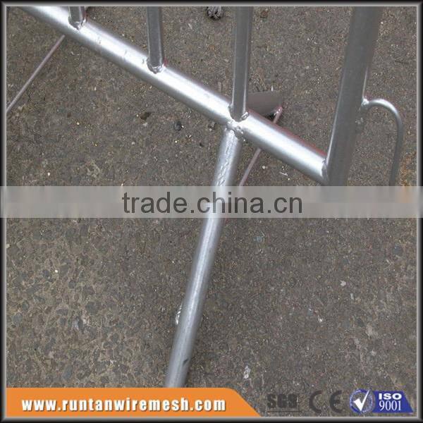 Hot dipped galvanized pedestrian safety metal traffic crowd control temporary barricade fence