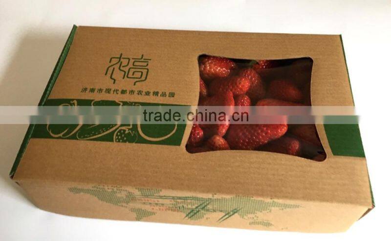 Recycle feature adorable small kraft brown paper mailer box with see through window