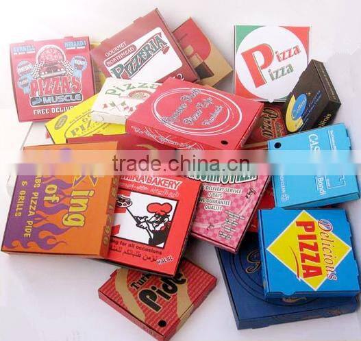 Cheap beautiful corrugated paper pizza box with printing