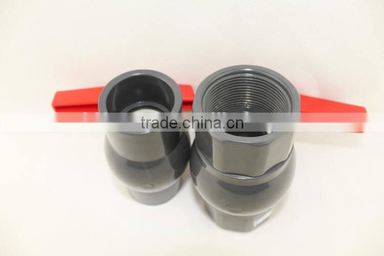 Hot selling common plastic PVC compact ball valve factory price