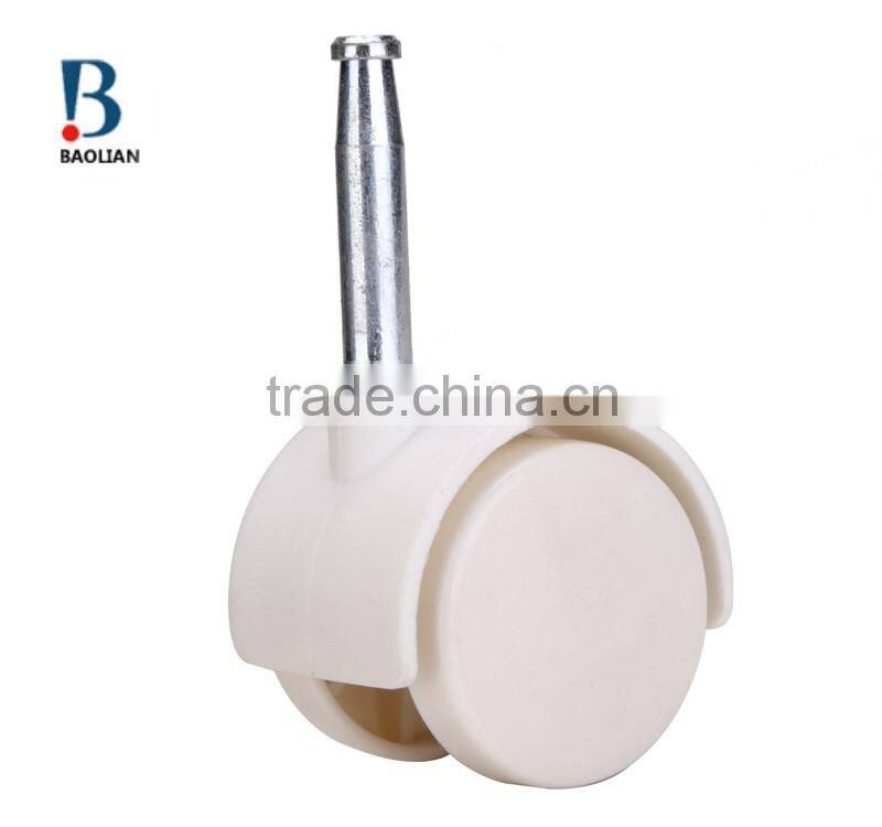 ISO certificasted china 2' white directional double swivel metal pin caster wheels for cleaner
