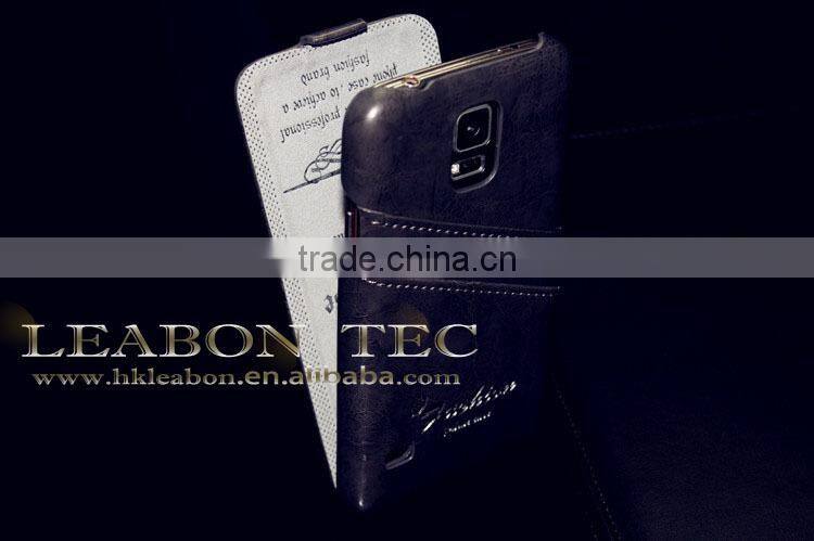 Rose Leopard Skin PU Credit Card Slot Magnetic Strap for Samsung Galaxy S5 Wallet Case Leather