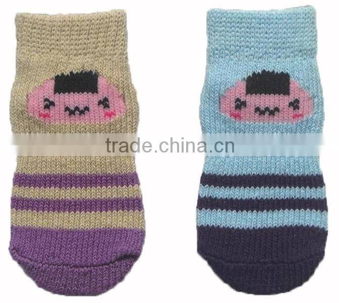Adorable dog knitting socks / scratch prevention pet sock anti-slip stocking