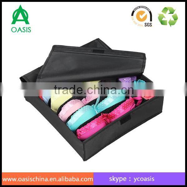 Oxford folding bauble storage box/14-dividers socks and bras storage box