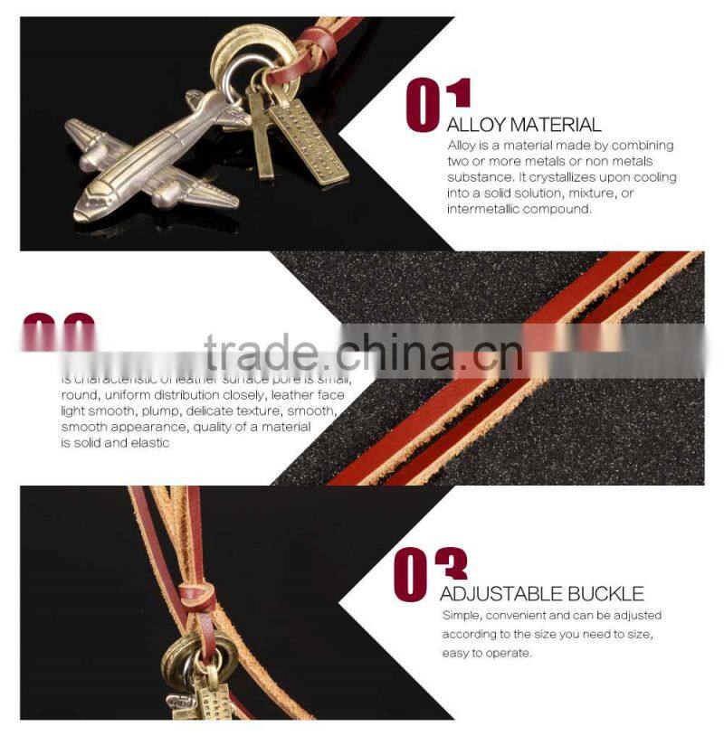 New 2016 Jewelry Alloy Airplane Pendant Necklace