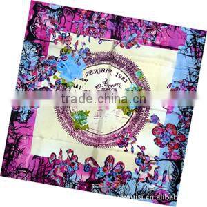 Top Fashion High Quality Pure Silk Ptinted Scarf Customized Scarves Shawl Wraps