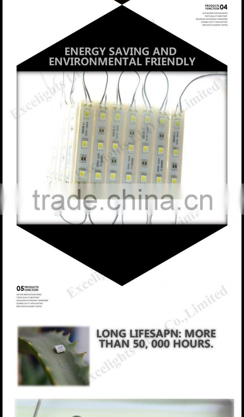 Smart Pixel CE RoHS SMD 5050 3 chip Waterproof Led Module for Signs