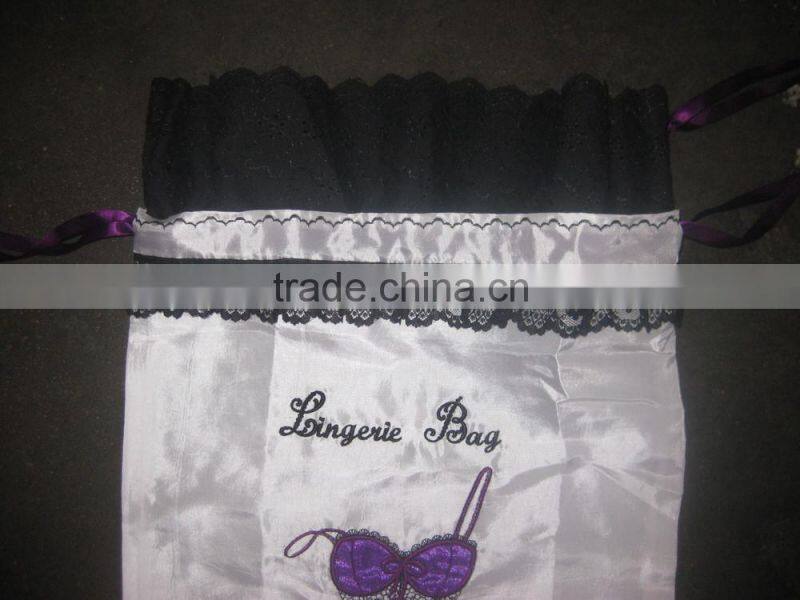 Drawstring Satin lingerie bag