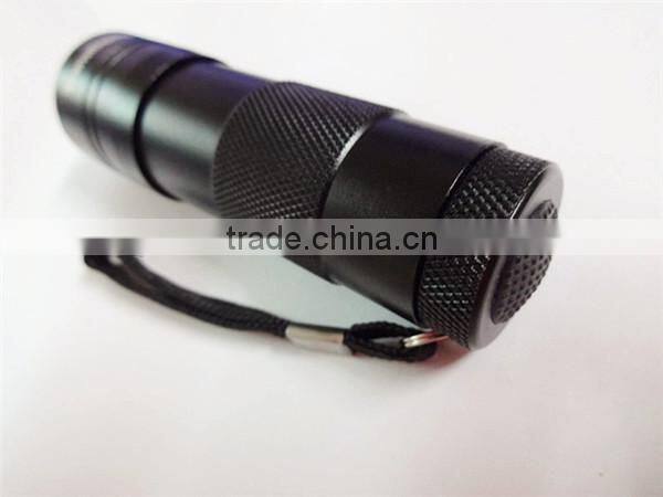 GS-8085 Aluminum Ultra Violet Led Flashlight 395-400nm 9 LED UV Torch Light