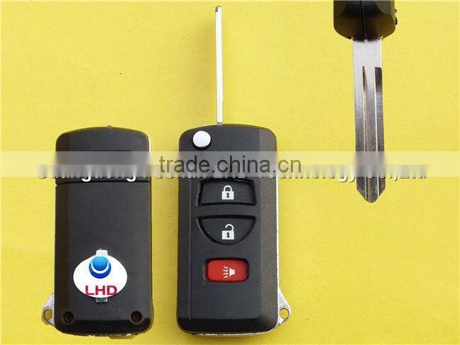 307 with groove and logo for high quality car key transponder chip peugeot key case cover shell blank