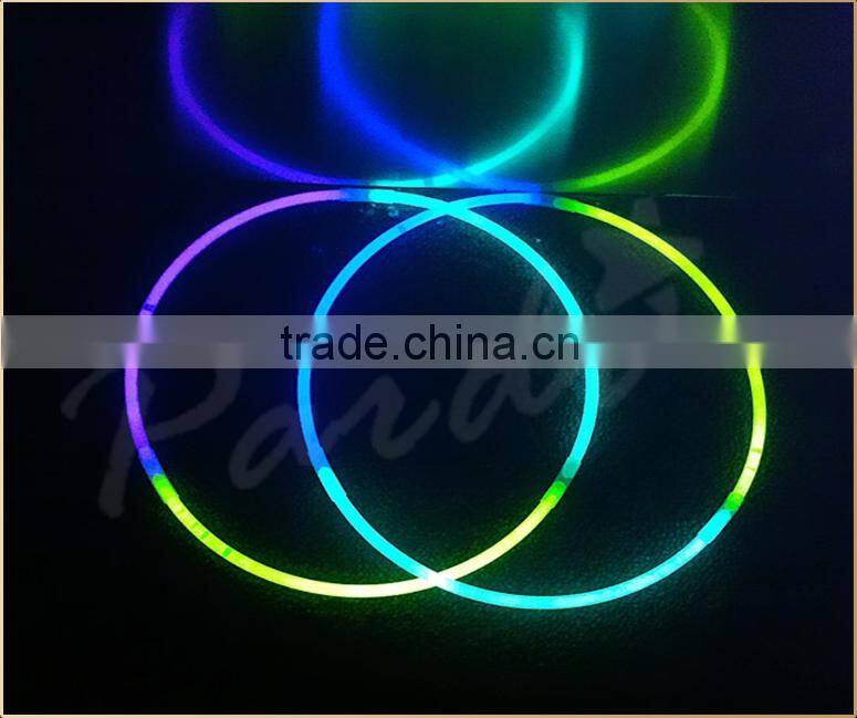 Multi color nightclub glow in the dark halo necklace