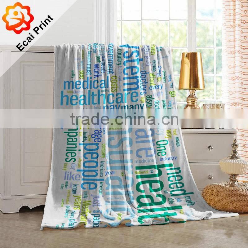 2016 hot sell custom printing flannel blanket with pictures
