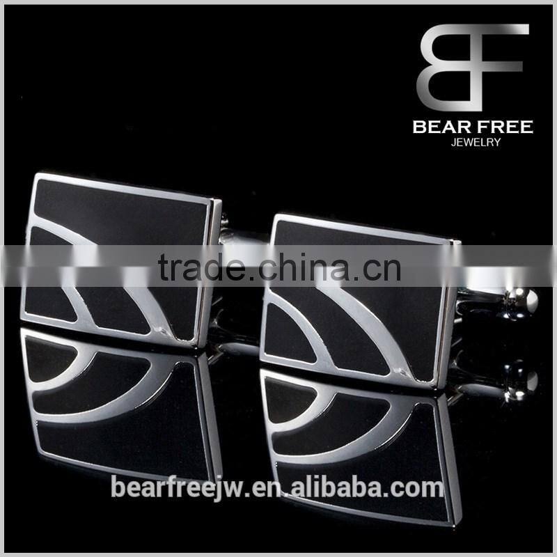 Square Copper Enamel Cufflinks Laser Engraved for Men's Unique Gifts