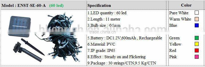 Solar LED Xmas String Light,60 led,100 led,200 led,300 led,400 led,500 led,CE & RoHS