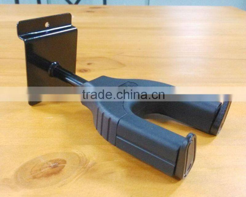 Locking Type Short Guitar Wall Hanger Pothook Made of Metal/Wood