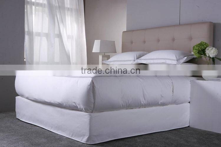 Hotel Stitch Embroidered Cotton Sateen Duvet Cover Bed Sheet Set