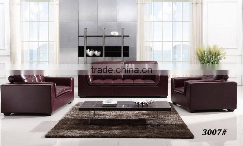 Good quality Checkered modern Leathe Sofa set DH3007
