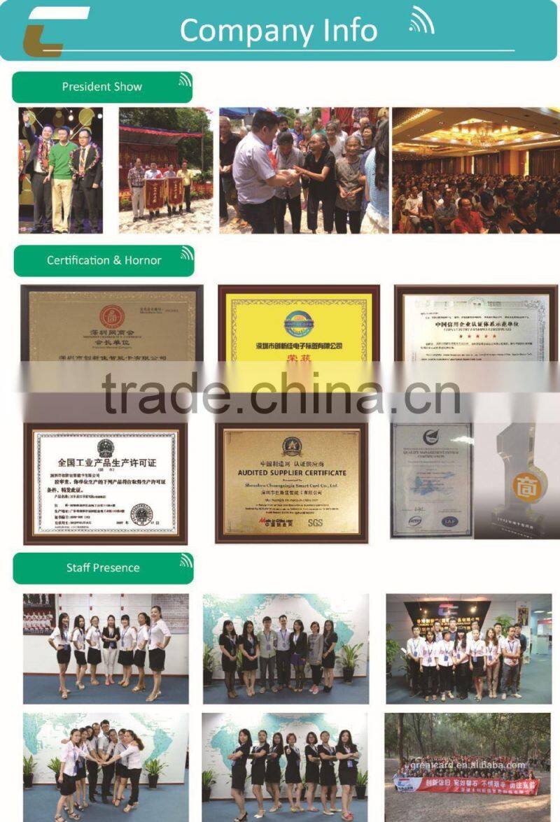 High quality RFID Plastic tags / PVC RFID business card