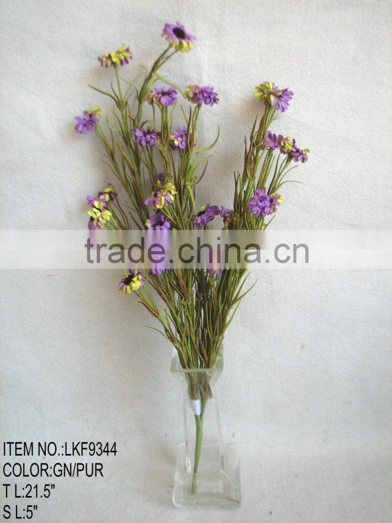new decorative artificial fake purple daisy flower 21.5" grass bush for house decoration