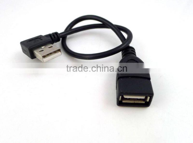 20CM Left Angle USB A Male To Female Extension Cable