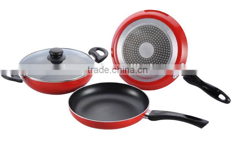 Aluminium non-stick coated product to sell cookware set