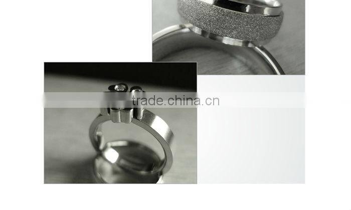 2015 cheap price jewelry 316l stainless steel alphabet ring design