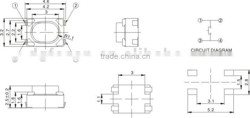 smd micro switch TS-1909