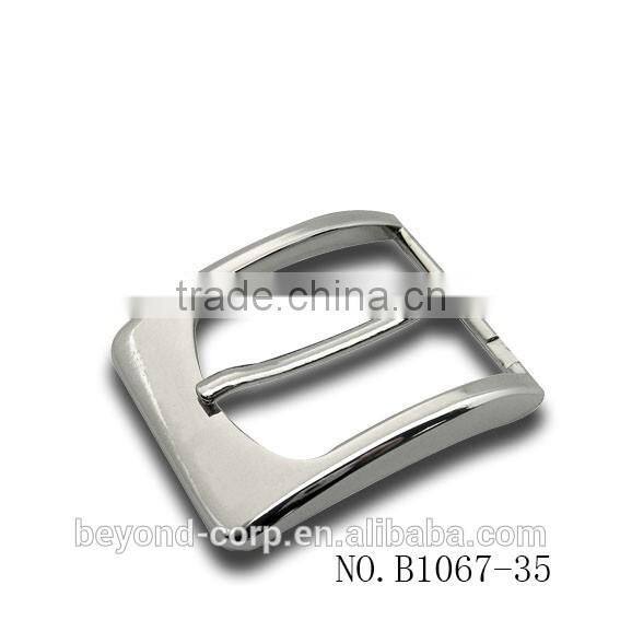 Neutral designed 35MM shiny silver lacquer metal alloy buckle