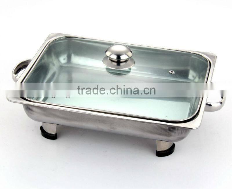 Stainless Steel Square Charfing Dish