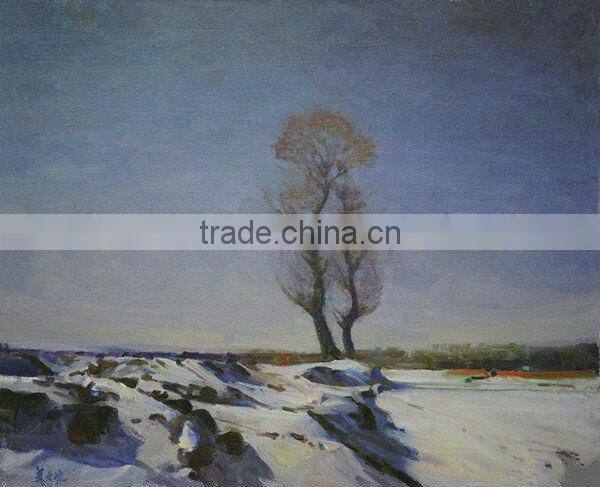M-163 Modern Of Winter Trees Oil Painting