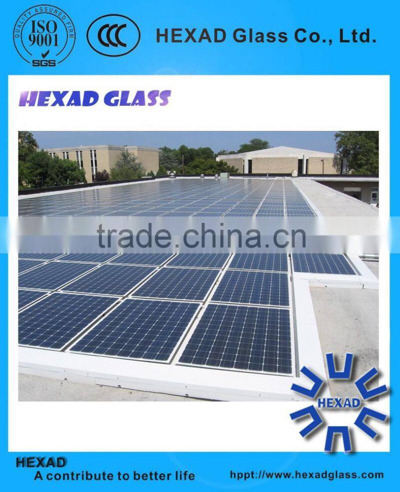 HEXAD High Quality Light Transmittance solar panel cover glass thickness 3.2mm with ISO Certificate