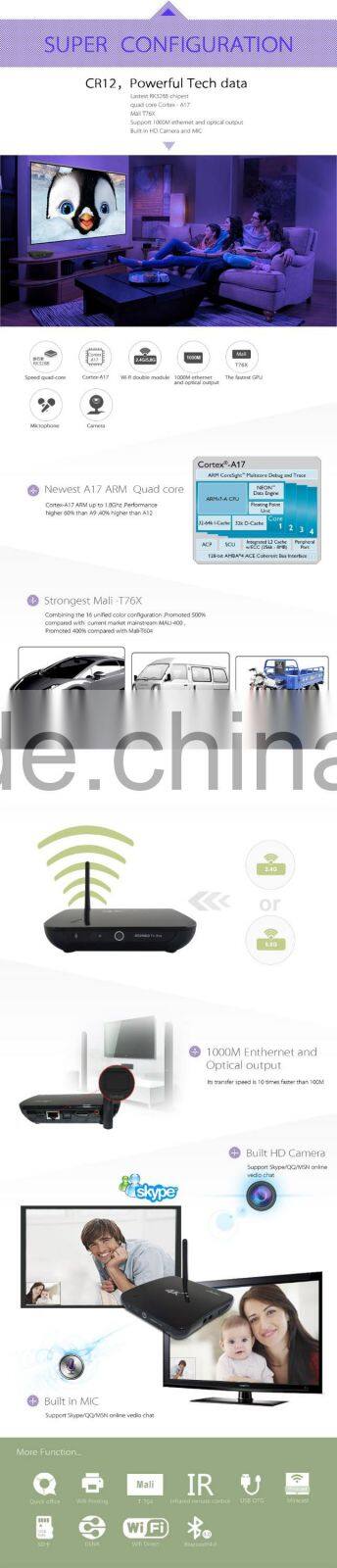 2015 Top selling tv box quad core full hd 1080p RK3188 porn video android tv box arabic channel free sex tv with Camera and MIC