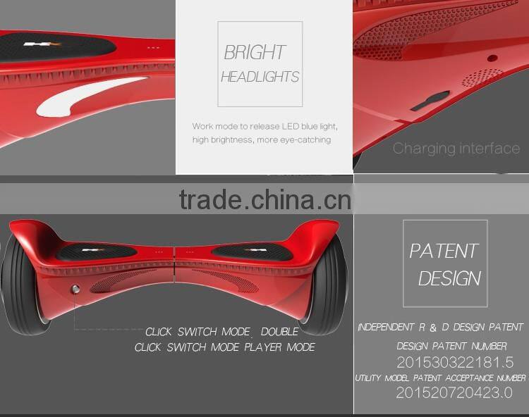 2015 bluetooth hover board self blancing scooter scooter manufacture