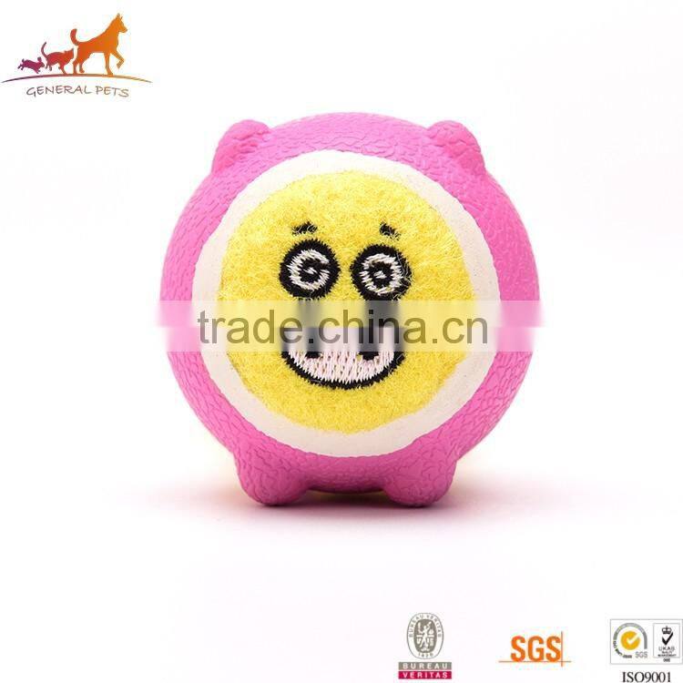 Strech Rubber Squeaky Pig Puppy Dog Chew Toy With Plush Tail