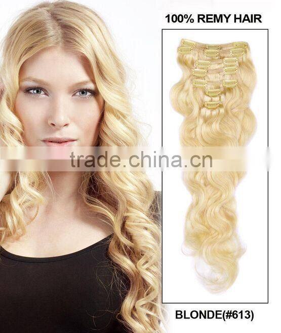 clips on hair/clips in hair/human hair extensions/hair products