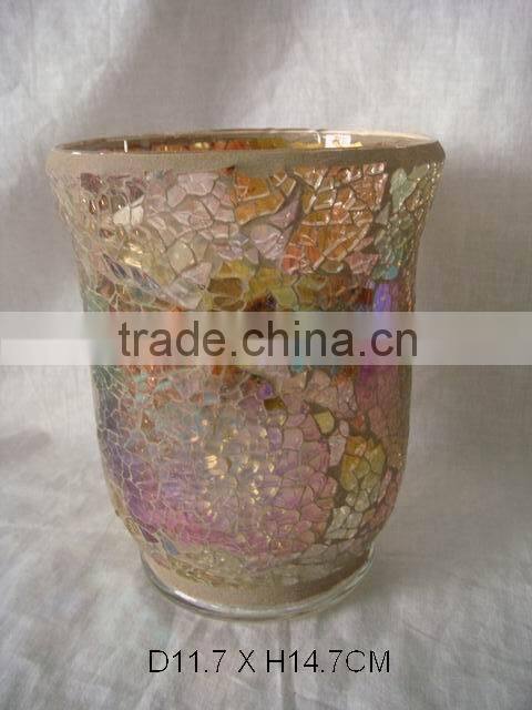 Mosaic glass vase