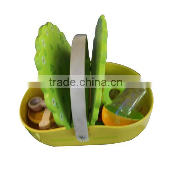 New kids wooden play tea set toy