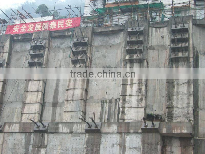 prestressed metal and building matching part of ground anchorage