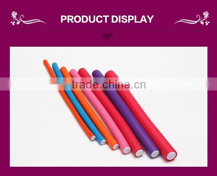 Fashion flexible magic heated velcro plastic cold hair rollers wholesale